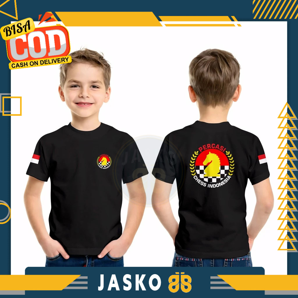 Baju Tshirt Anak PERCASI Chess Indonesia Persatuan Catur Seluruh Indonesia DB Kaos Distro
