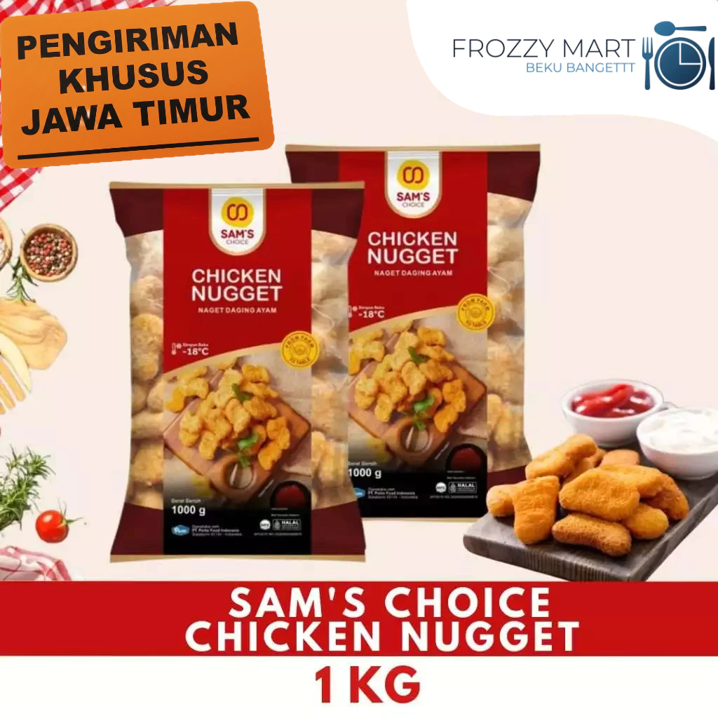 

SAM'S CHOICE Chicken Nugget 1kg – Nugget Ayam Frozen Crispy & Lezat