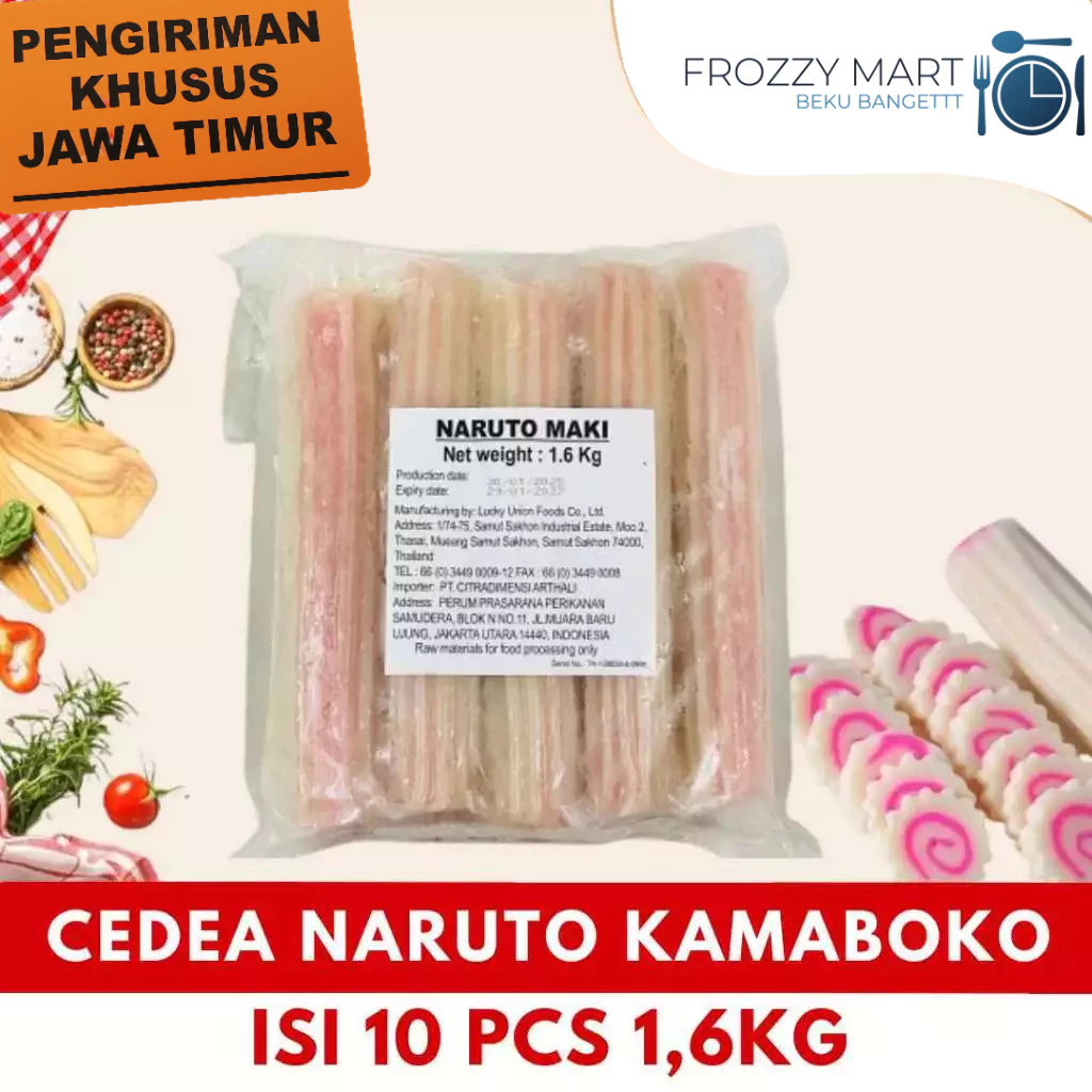 

CEDEA Naruto Kamaboko Isi 10 pcs – Fish Cake Jepang Frozen Food 1.6 Kg