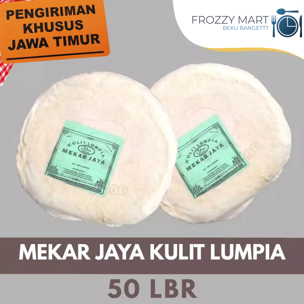 MEKAR JAYA Kulit Lumpia 18cm Isi 50 Lembar | Kulit Lumpia Frozen Siap Goreng