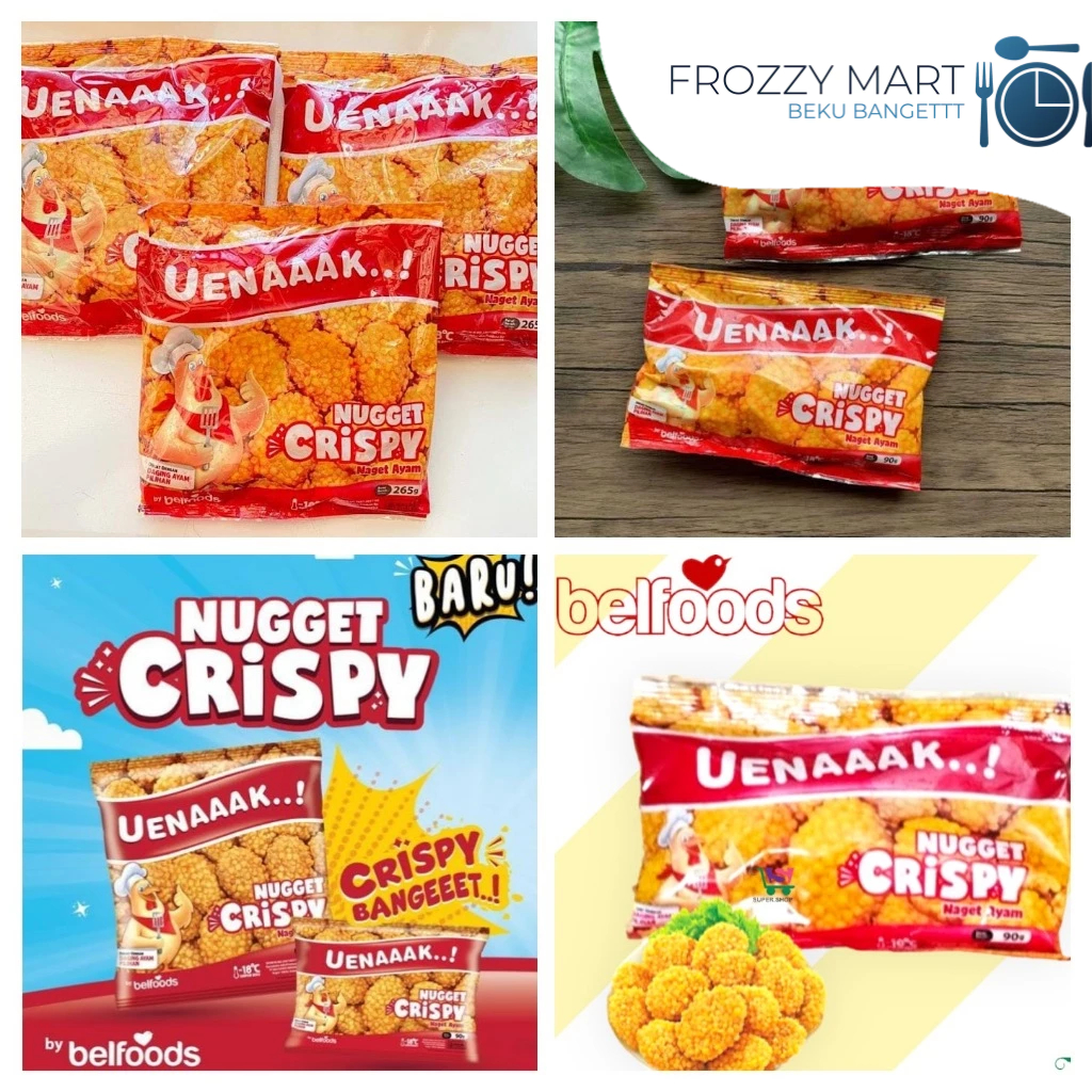 

Belfoods Nugget Uenak Crispy | Kemasan 90gr & 265gr | Renyahnya Bikin Nagih