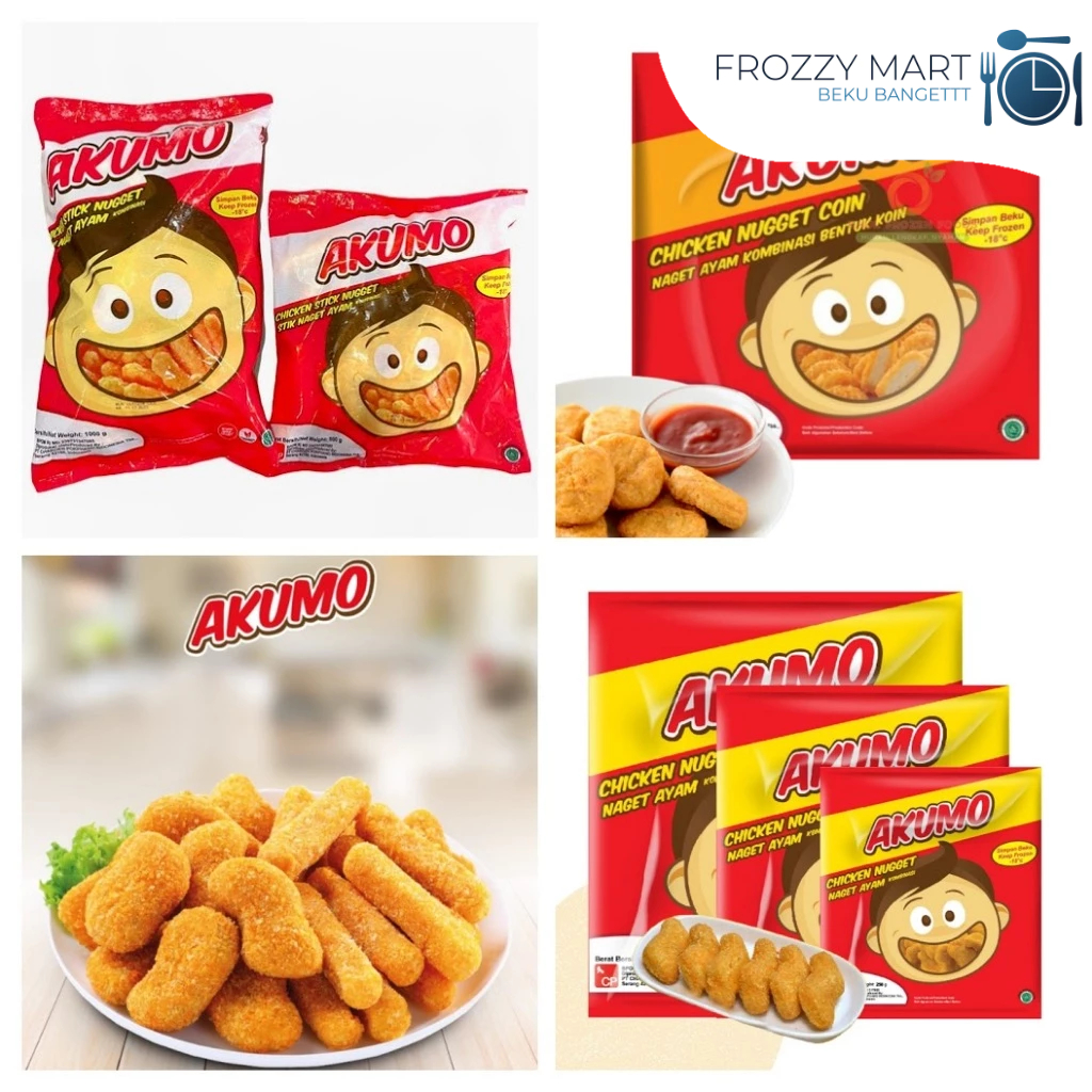 

Akumo Nugget Ayam | Original, Stick, Coin | 250gr-500gr-1kg