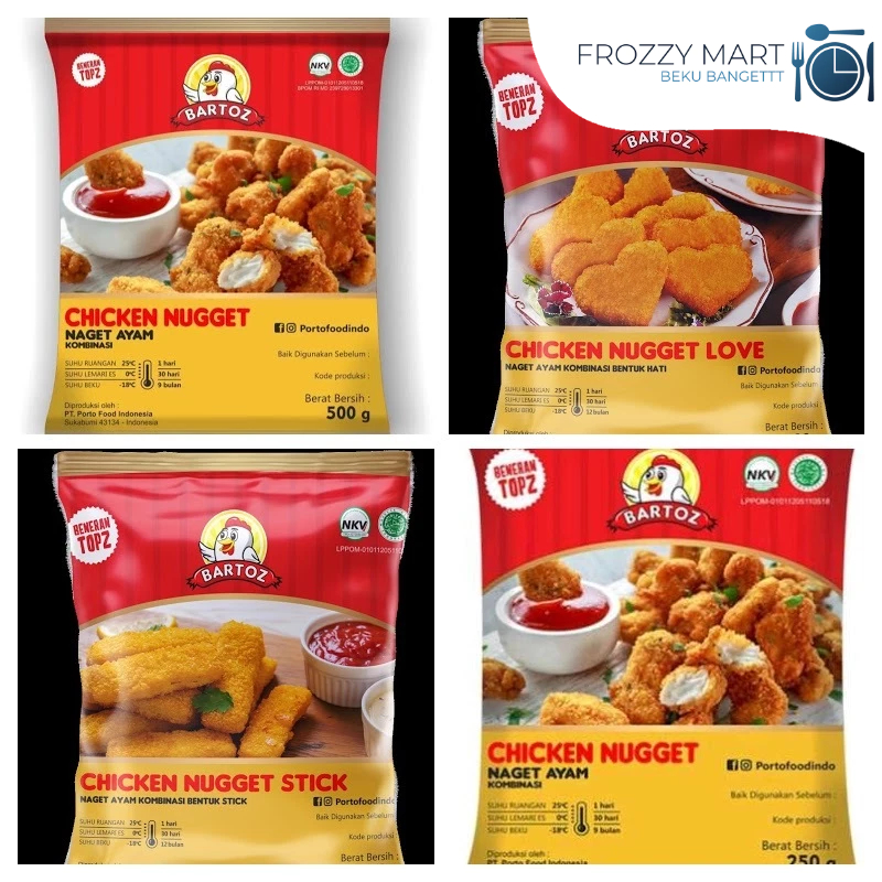 

Bartoz Chicken Nugget | Nugget Ayam Gurih & Renyah – Bentuk Lucu, Rasa Disuka