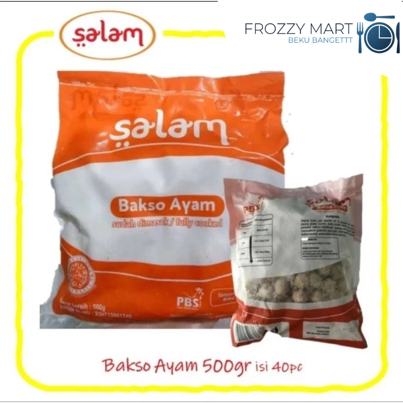 

Salam Bakso Ayam Besar 500gr isi 50