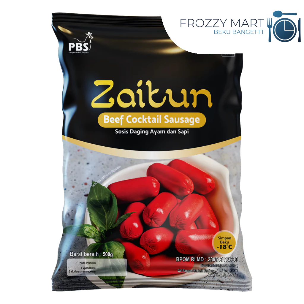 

Zaitun Beef Cocktail Sausage 500gr | Sosis Mini Daging Sapi Pilihan yang Gurih & Lezat!