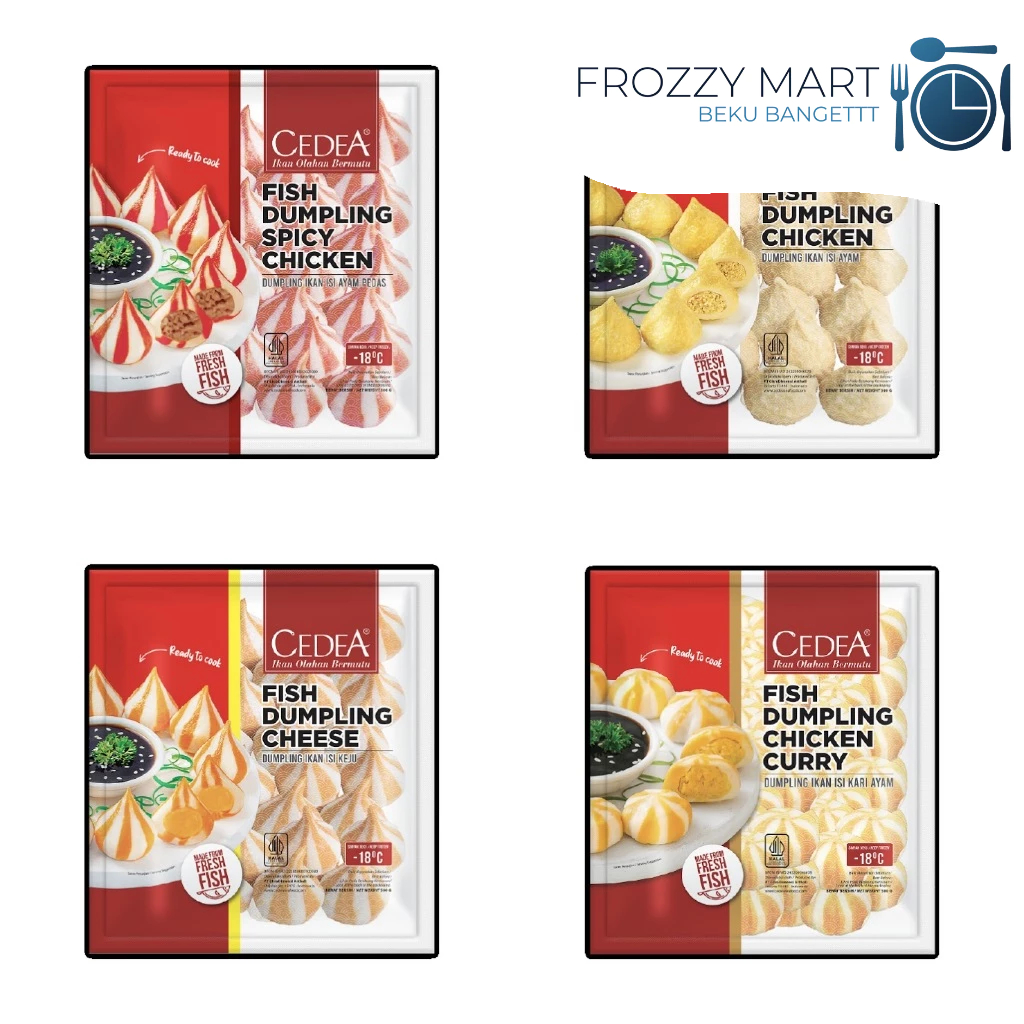 

Cedea Dumpling Series 500gr | Cheese Dumpling / Chicken Dumpling / Chicken Curry / Spicy Chicken