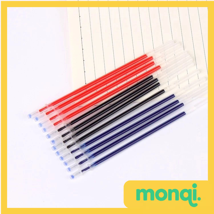 

MONQI Refill Tinta Pulpen Gel Isi 5Pcs Tinta Pena cair Isi Ulang 0.5mm Tinta Pulpen Warna Biru Hitam Merah Isi Ulang Pulpen Gel Murah 5 Pcs