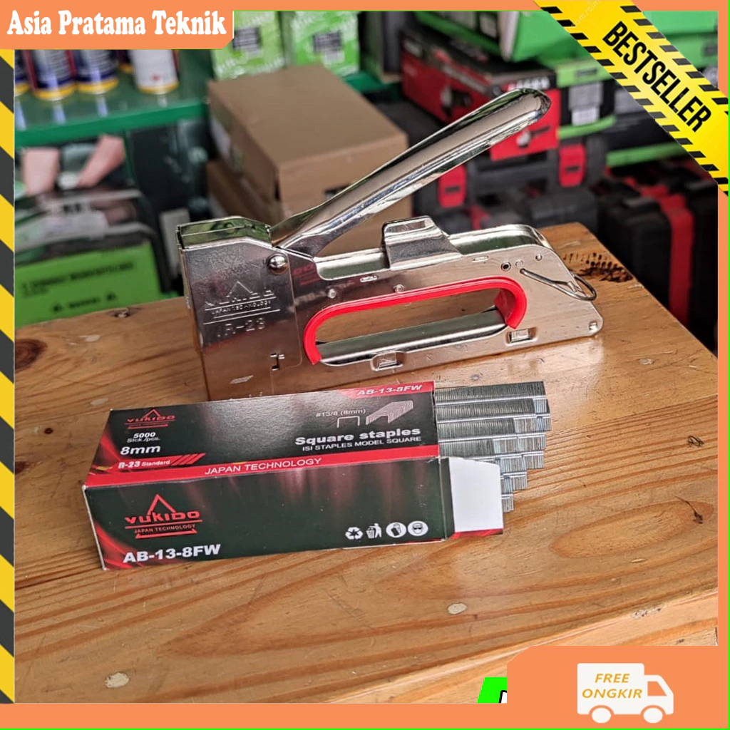 

YUKIDO Include Isi Staples 5000pcs 8MM !!! Stapler Tembak / Cekrekan / Pengokot / Hekter Gun Tacker / Staples Sofa, Staples Jok, Stepler Motor, TERBAIK TERMURAH