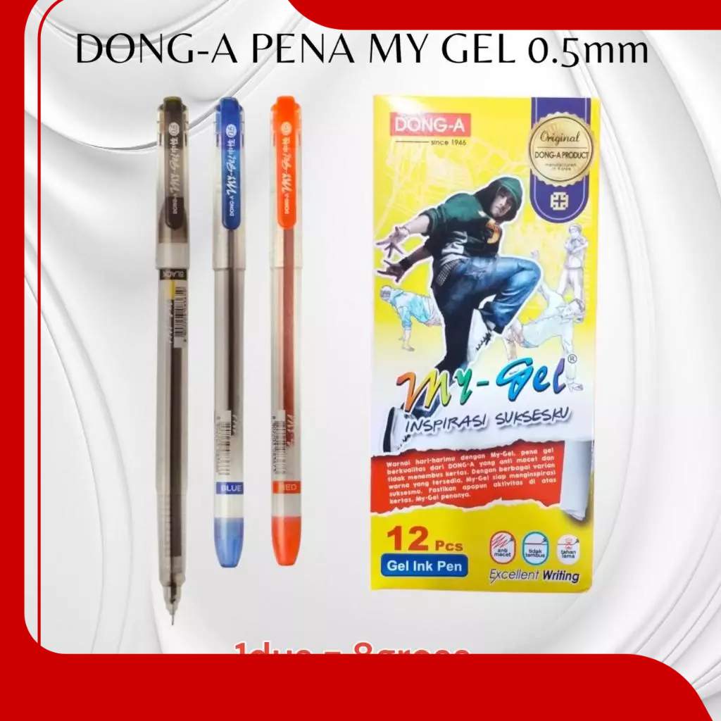

DONG -A PULPEN MY GEL 0.5MM/ PENA MY GEL DONG -A