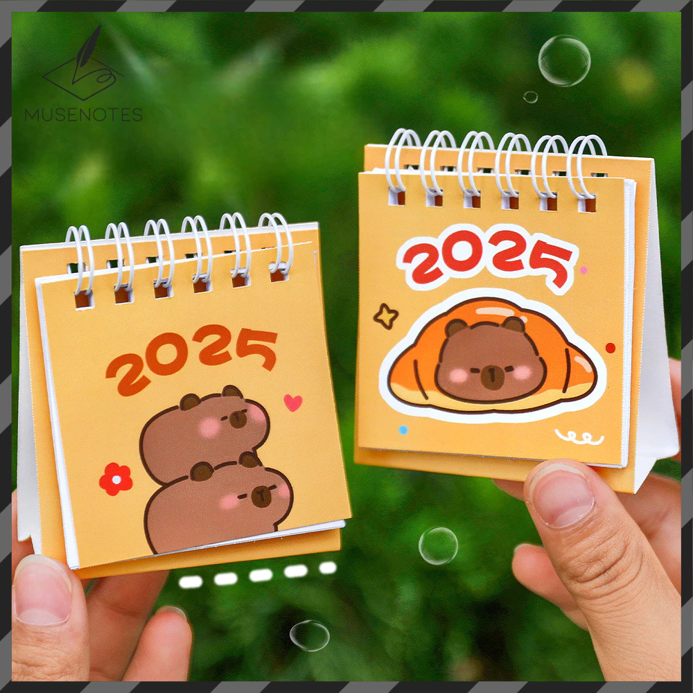 

MUSES Kalender Mini 2025 Kalender Meja Mini Capybara Kapibara Calender Collection Koleksi HL-KA004