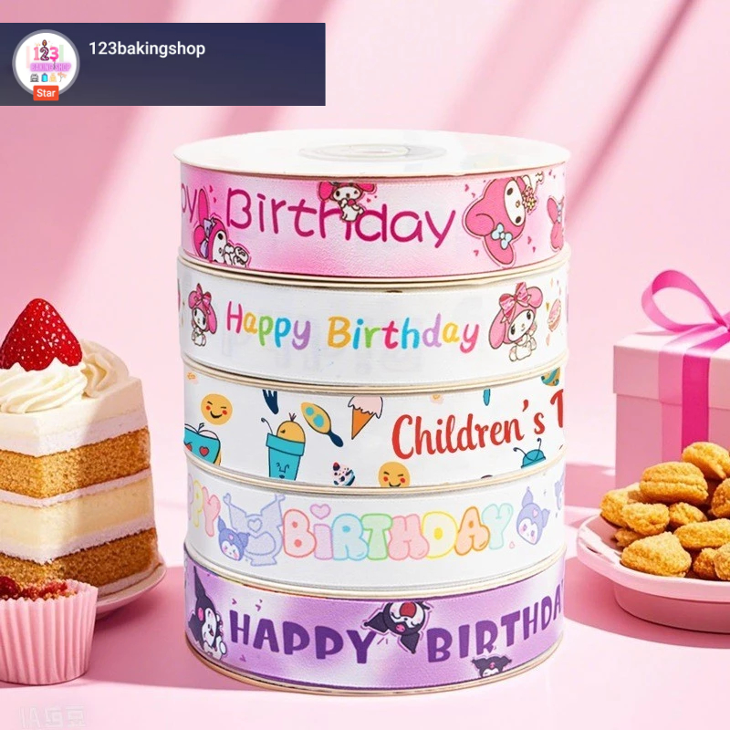 

HELLO KITTYSANRIO MY MELODY PITA SATIN HAPPY BIRTHDAY ULANG TAHUN [METERAN] KUROMI