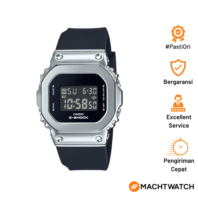 Jam Tangan Wanita Casio G-Shock Women GM-S5600U-1DR Digital Dial Black Resin Band