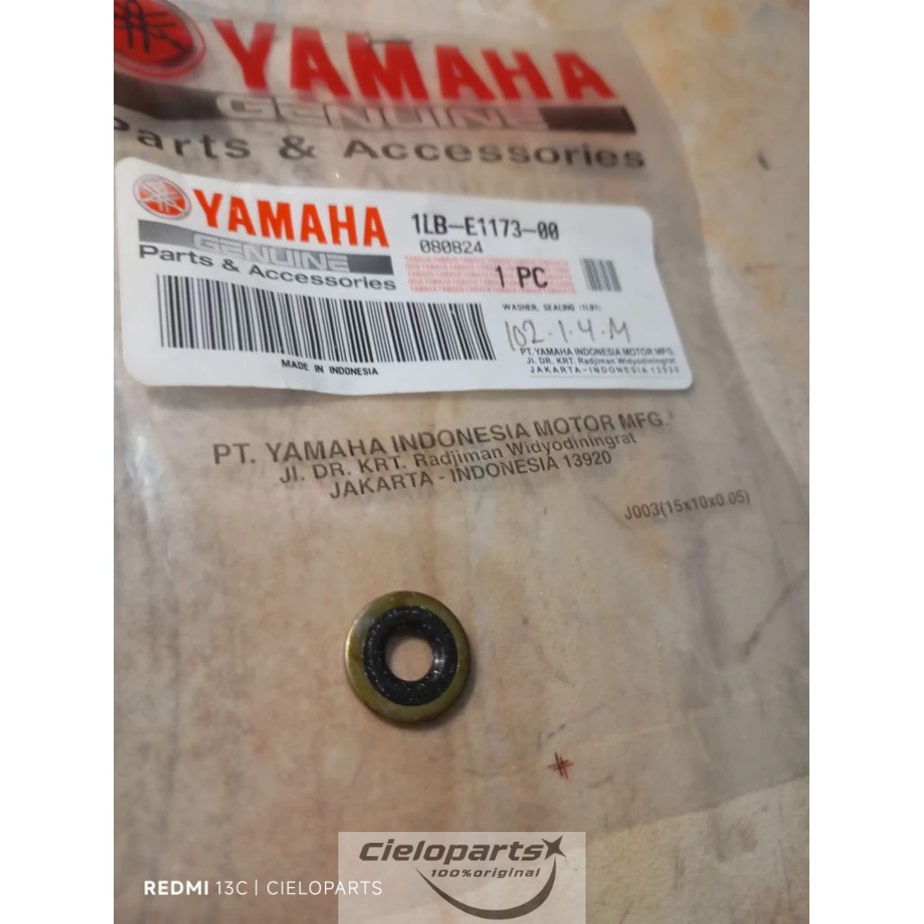 Washer, Ring Seal Blok Head Tutup Klep Xeon RC GT Aerox125 Mio J Soul GT Jupiter Z1 Vega Force Fi Fi