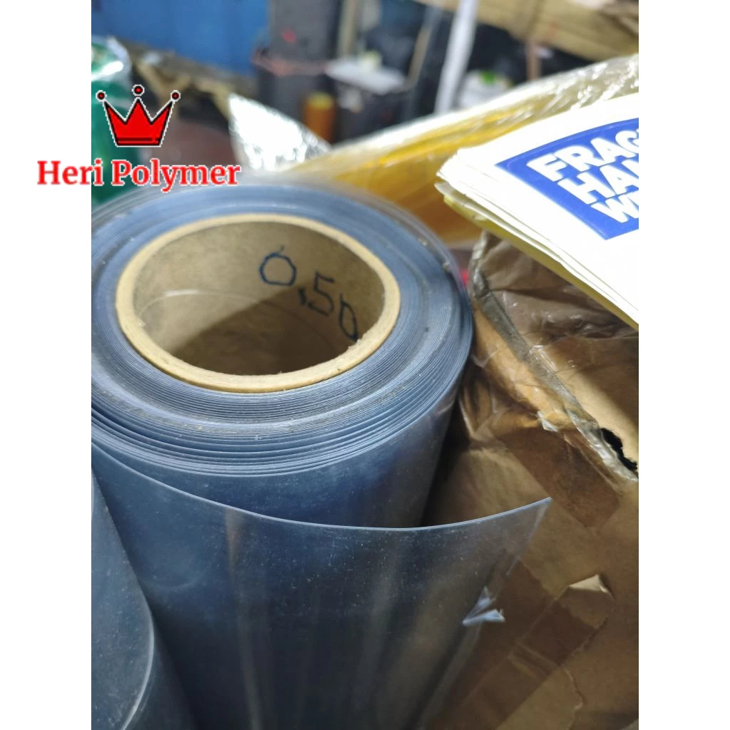 

PVC Mika Kaku Rigid Bening 0.50mm x Lebar 140cm.