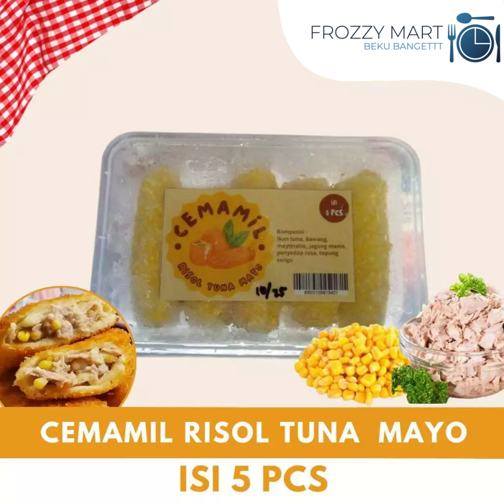 

CEMAMIL Risol Tuna Mayo Isi 5 pcs – Frozen Snack Lembut Gurih Isi Melimpah