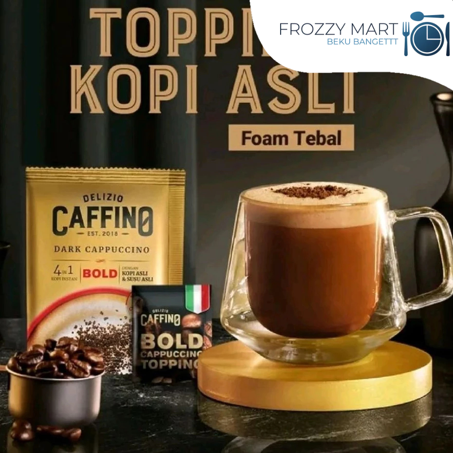 

CAFFINO Bold Dark Cappuccino 25gr – 1 Rtg Isi 10 Sachet | Kopi Instan Creamy & Kuat