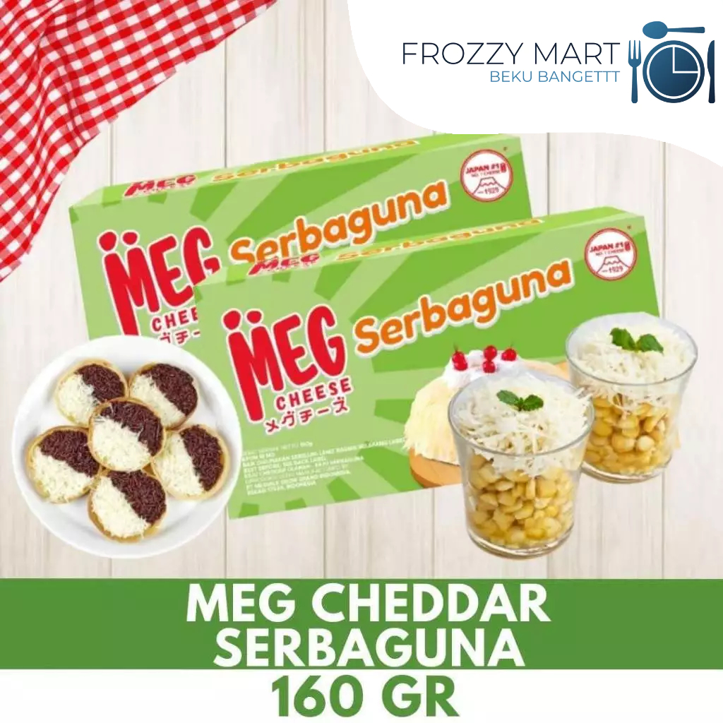 

MEG Keju Cheddar Serbaguna 160gr – Keju Lezat untuk Masak & Topping