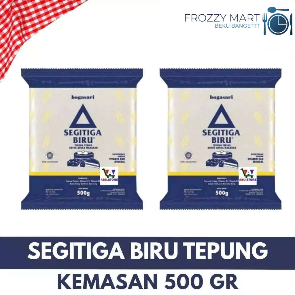 

Tepung Terigu SEGITIGA BIRU 500gr / 1kg | Tepung Serbaguna Premium