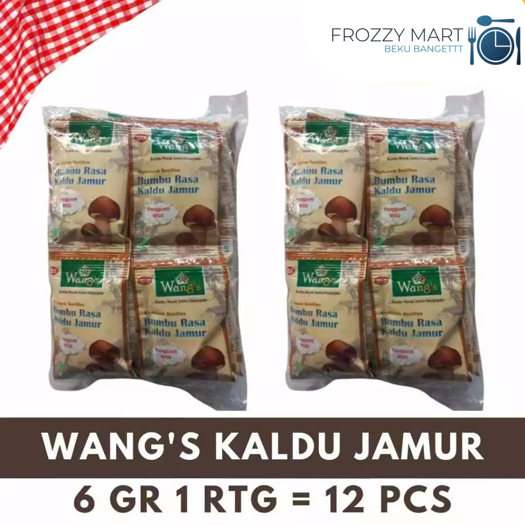 

WANG''S Kaldu Jamur 40gr / 6gr Renteng Isi 12 | Pengganti MSG | Penyedap Rasa Sehat Non-MSG