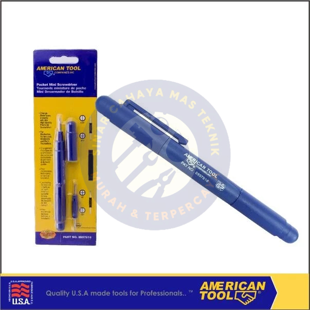 American Tool - Obeng Saku Mini / Pocket Mini Screwdriver American Tool 8957616 REAL