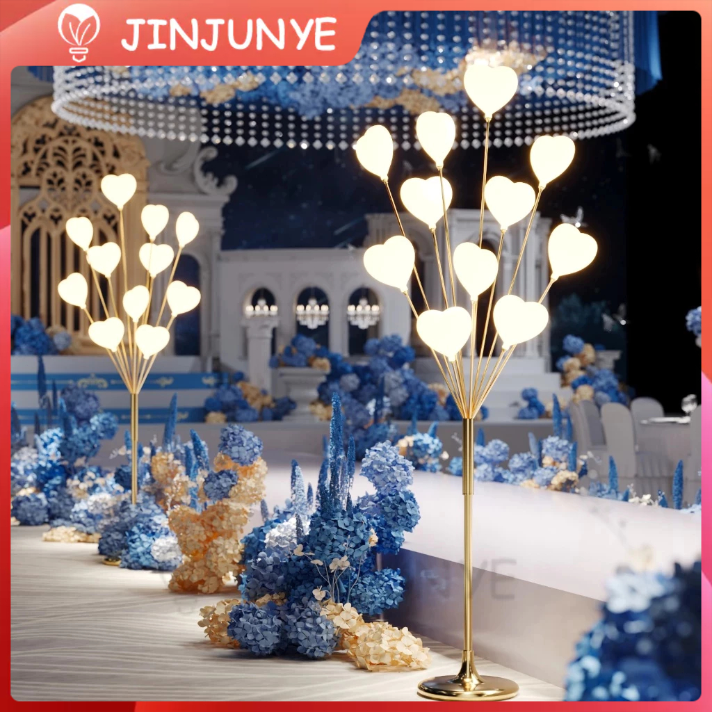 2 Set Lampu Dekorasi Pelaminan Bentuk Hati Lampu Dekorasi Wedding Standing Lampu Dekorasi Lampu