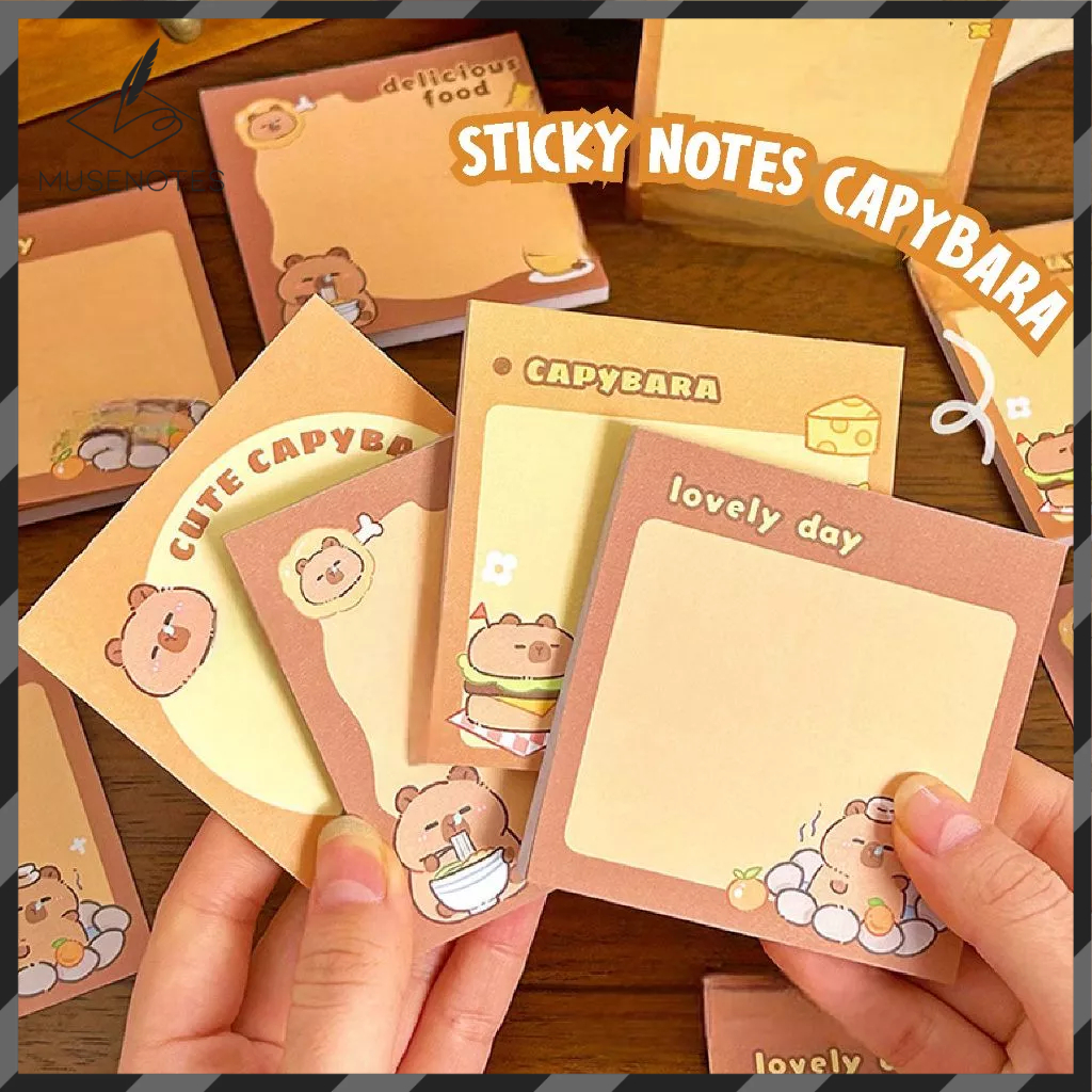 

MUSES Sticky Note Memo Note Memo Unik Capybara Kapibara Stiky Motif Isi 50 Lembar S-SN008