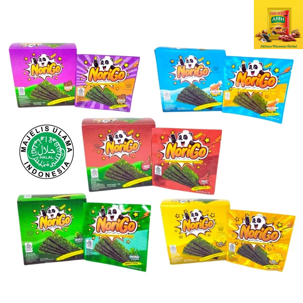 

NORIGO Nori Sachet - Seaweed Snack | Camilan Rumput Laut Sachet Halal