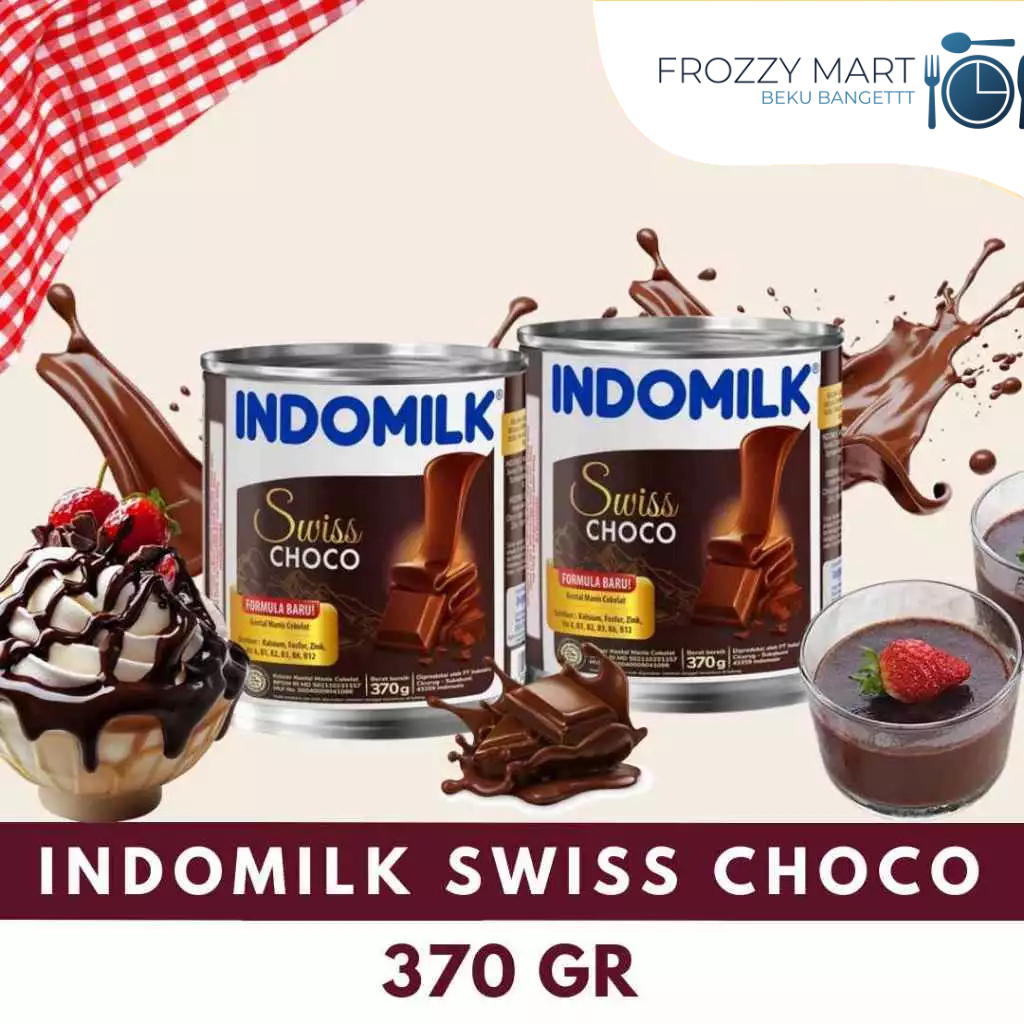 

Indomilk Swiss Choco & Creamy Original 370g – Susu Kental Manis Cokelat & Putih