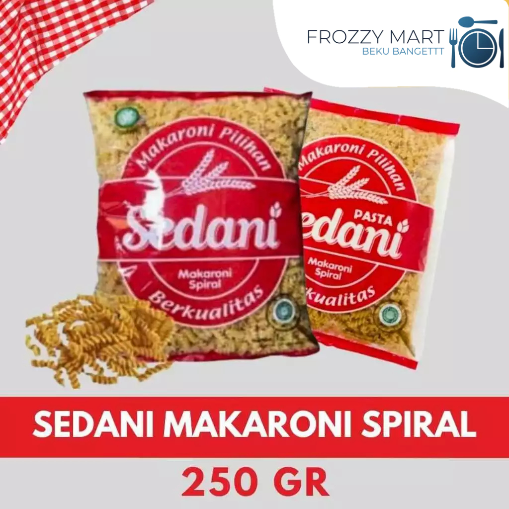 SEDANI Makaroni Spiral 250gr / 500gr / 1kg – Pasta Spiral Kering untuk Masakan & Salad