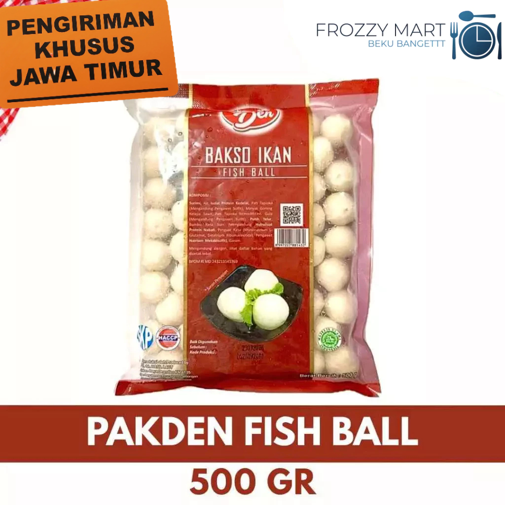 

PAKDEN Fish Ball 500gr – Bakso Ikan Frozen Kenyal Gurih, Siap Masak untuk Kuah / Goreng