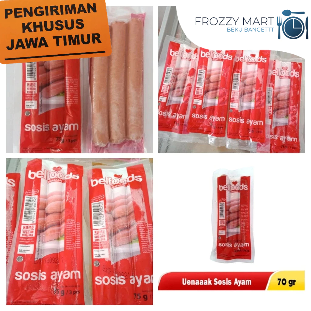 

Belfoods Uenak Sosis Ayam 70 gr isi 3