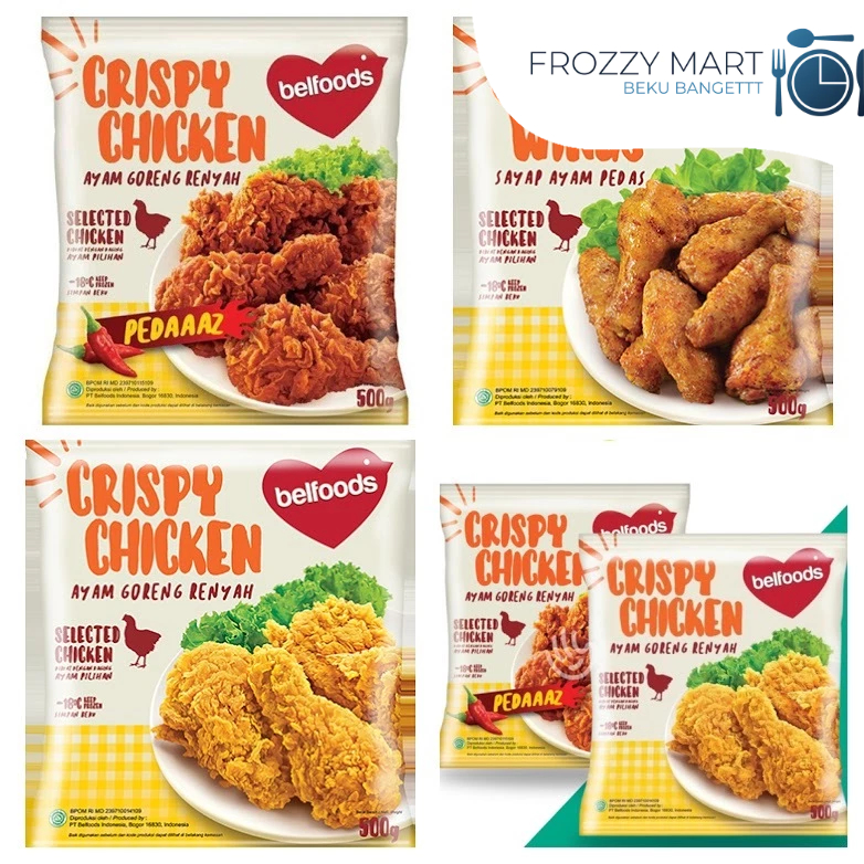 

Belfoods Ayam Goreng Renyah & Belfoods Spicy Wings 500 gr