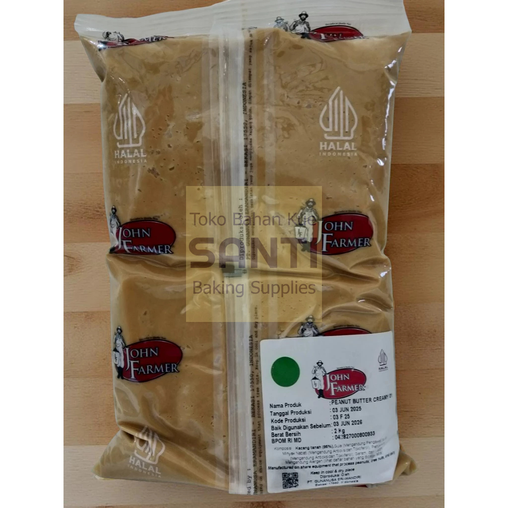 

John Farmer | Selai Kacang Peanut Butter Creamy Halus | 2 Kg