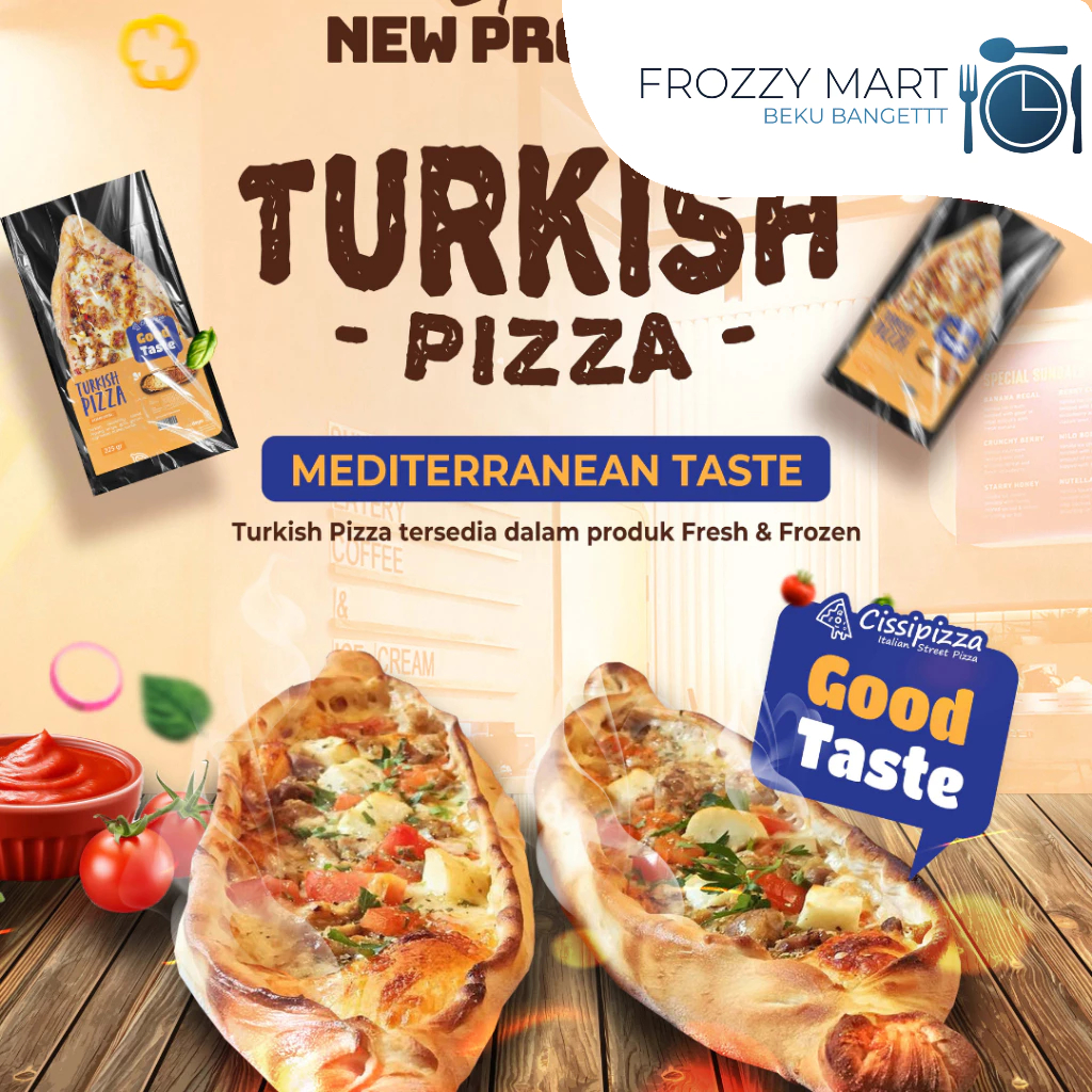

CISSI Turkish Pizza 200gr – Daging Ayam & Daging Sapi | Pizza Tipis Beku Gurih