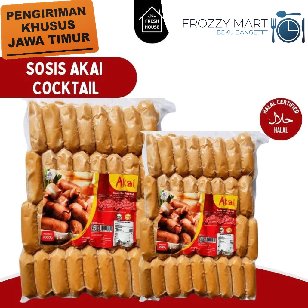 

AKAI Sosis Sapi Cocktail 1kg | Sosis Frozen Serbaguna