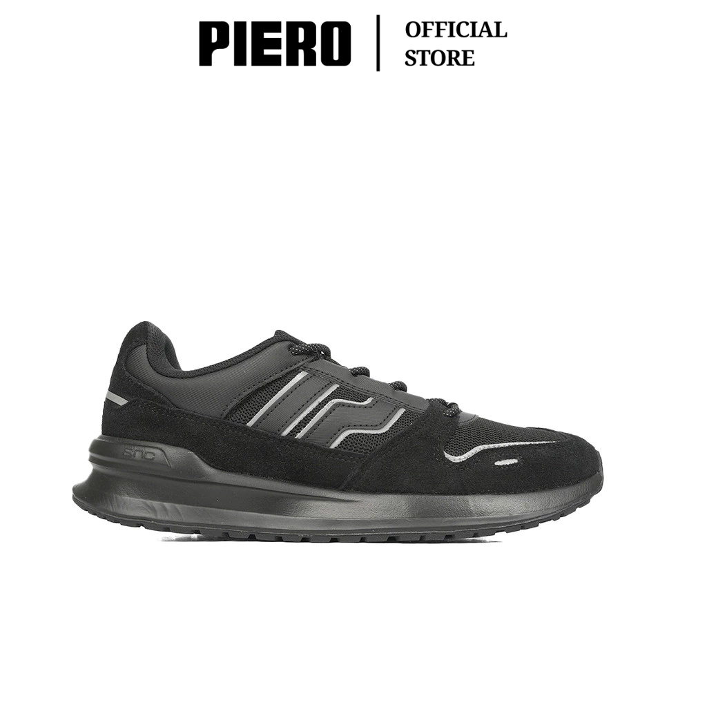 PIERO SEPATU SNEAKERS PRIA JOGGER 24 ALPHA BLACK/BLACK/BLACK PIE1000449