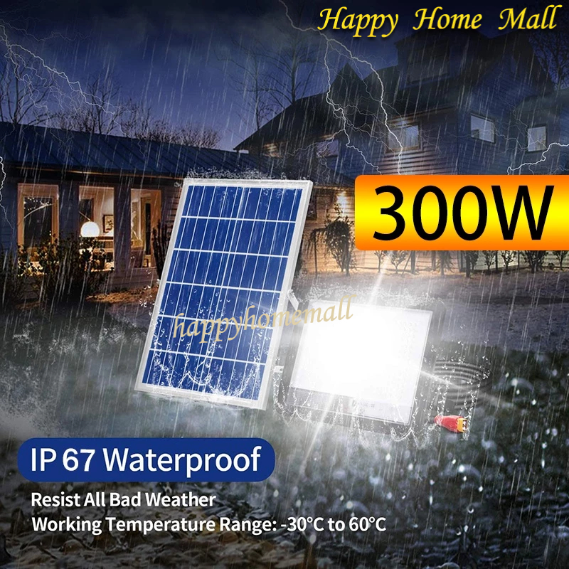 【Termurah】COD Lampu Tenaga Surya LED / Panel Surya / Daya Penerangan 300 Watt / Lampu Sorot Luar Rua