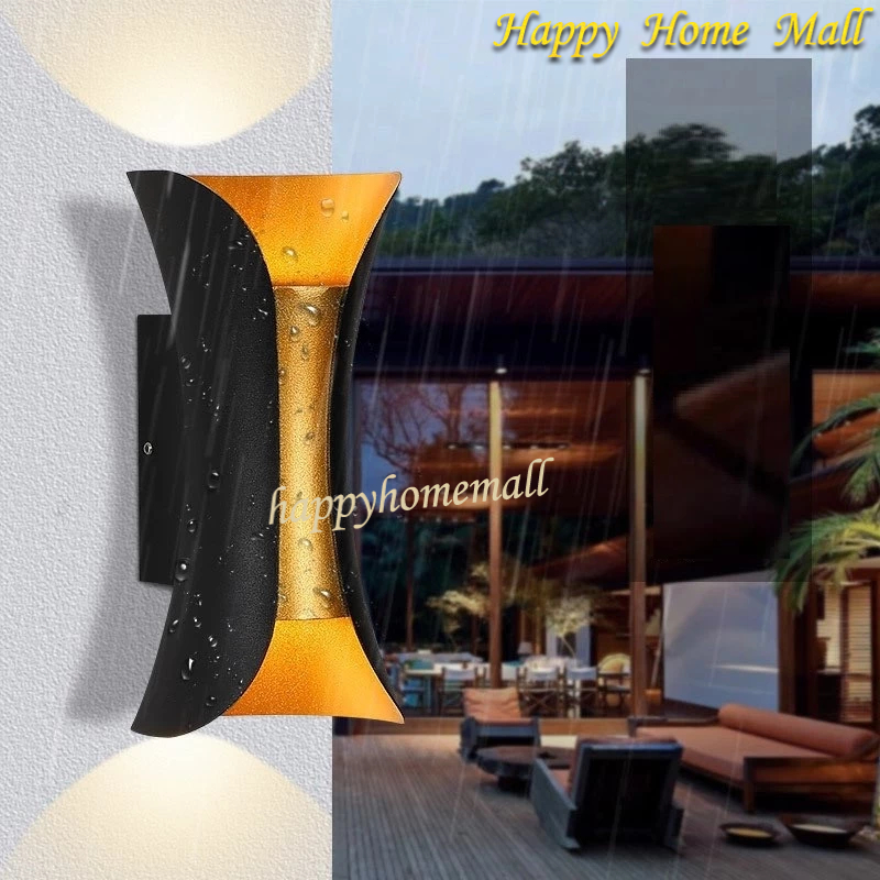 【Harga Terendah】COD Aluminium dipimpin lampu dinding Teras Pencahayaan Luar Ruangan Lampu Tahan Air 