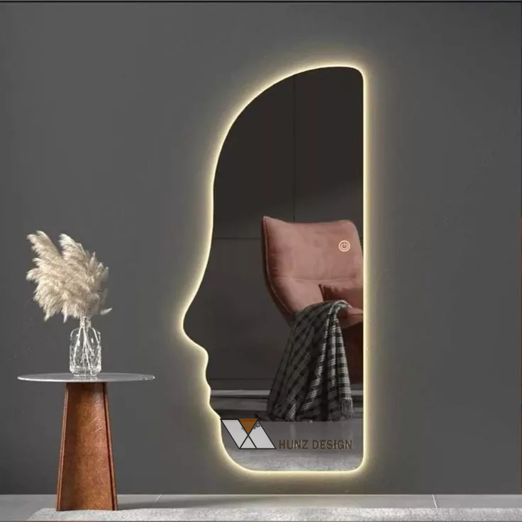 Cermin Estetik Siluet Wajah Estetik Dekorasi Unik & Modern Free Packing Kayu & Garansi 100%