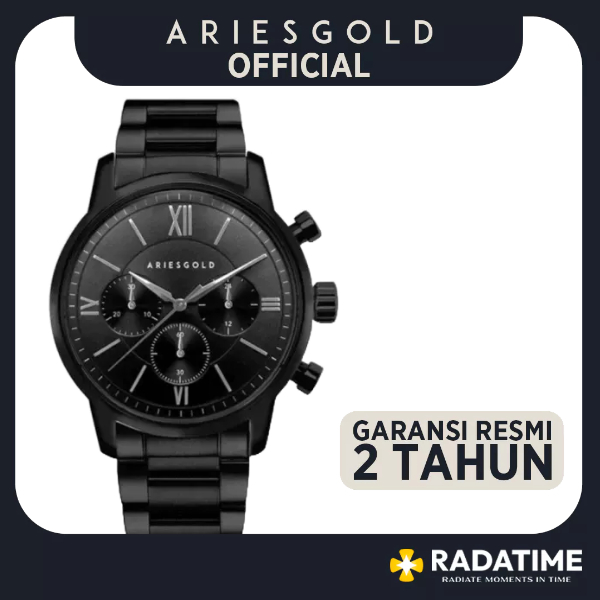 [FREE MUG] Jam Tangan Pria Aries Gold Original & Garansi Resmi 2 Tahun G-1027-BK-OUT