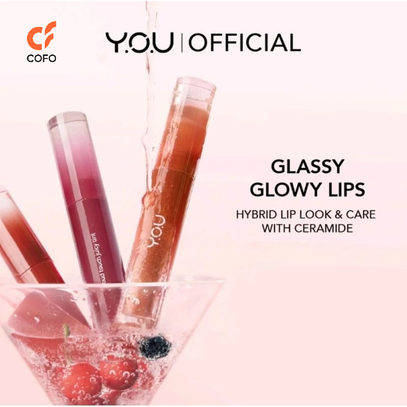 YOU Cloud Touch Juicy Tint / Healthy Glow Lips / Korean Style Liptint Gloss / Melembapkan Bibir / Li