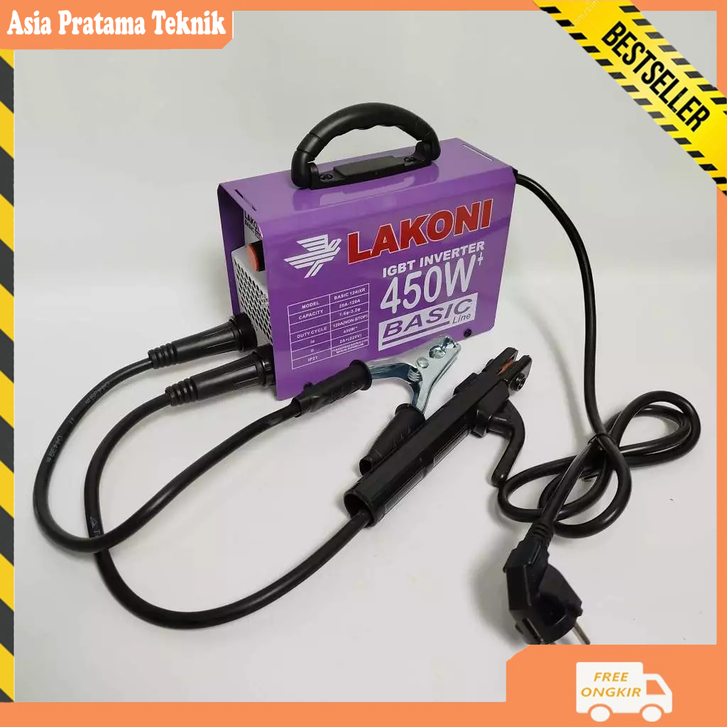 Mesin Las LAKONI 450 Watt Basic 124ix - LAKONI IGBT INVERTER 450 WATT Trafo Las Lakoni Tinggal Pakai