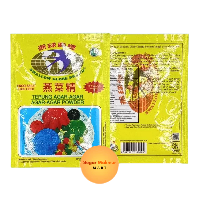 

(SMM) Swallow Agar Agar Transparan Putih Bening Cap Wallet Bubuk
