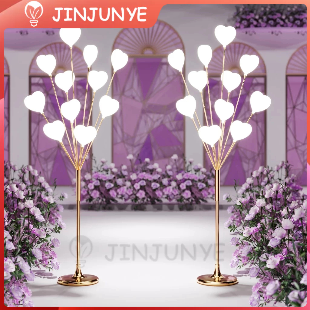 2 Set Lampu Dekorasi Pelaminan Bentuk Hati Lampu Dekorasi Wedding Standing Lampu Dekorasi Lampu