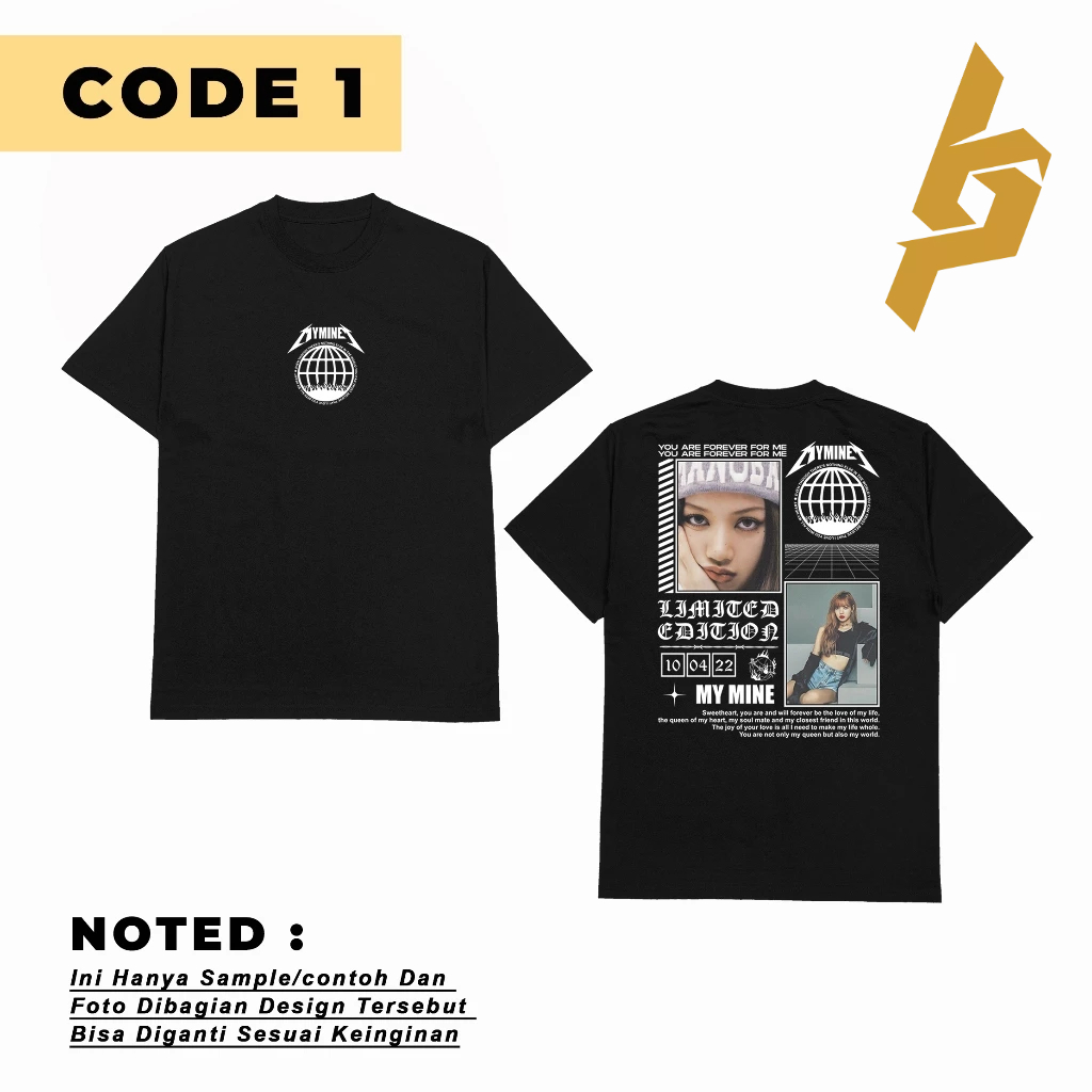 Kaos Bucin Streetwear Custom Foto - My Mine LIMITED EDITION