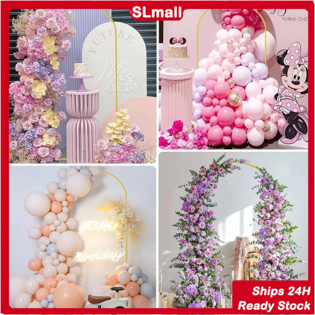 Standing Besi Oval Dekorasi Lamaran Dekorasi Weding Tiang Background Bisa Bongkar Pasang