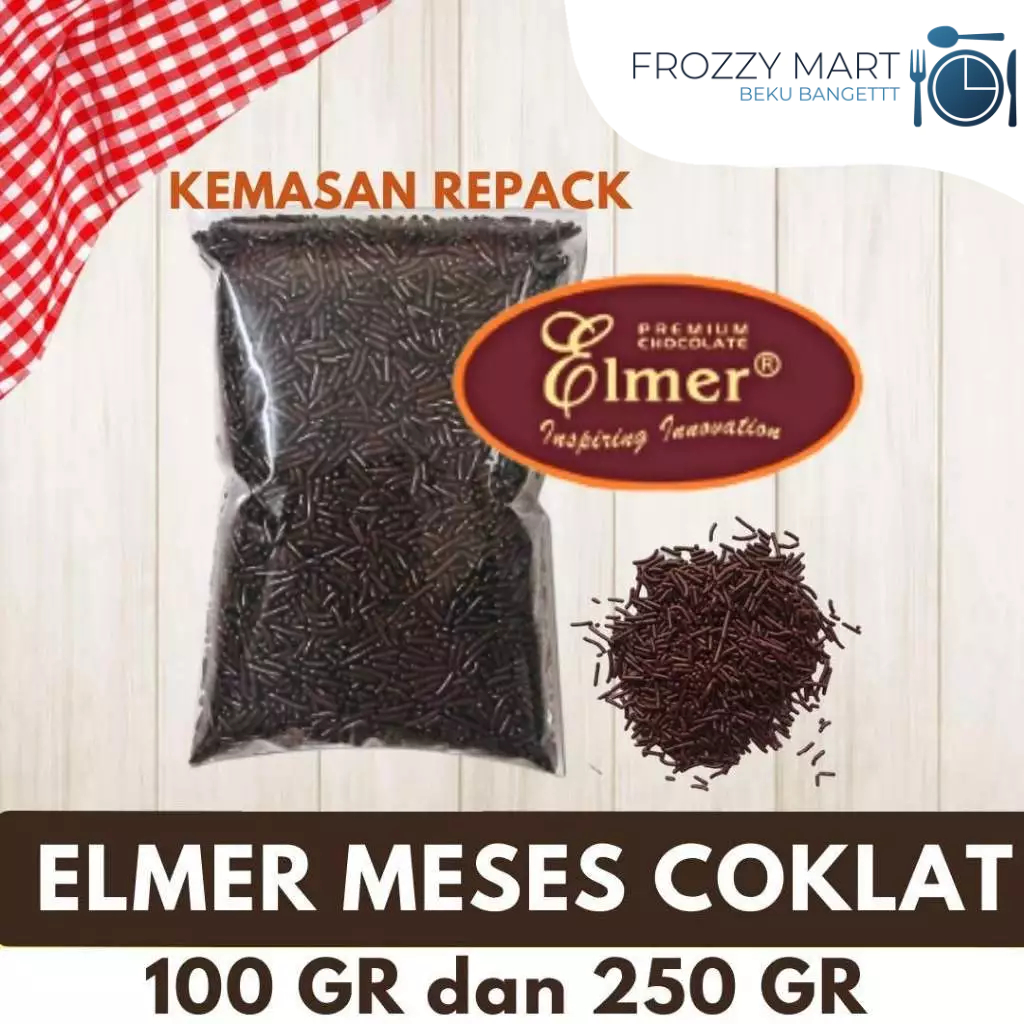 

ELMER Meises Cokelat Premium 100gr & 250gr (Repack) – Topping Roti & Kue Lezat