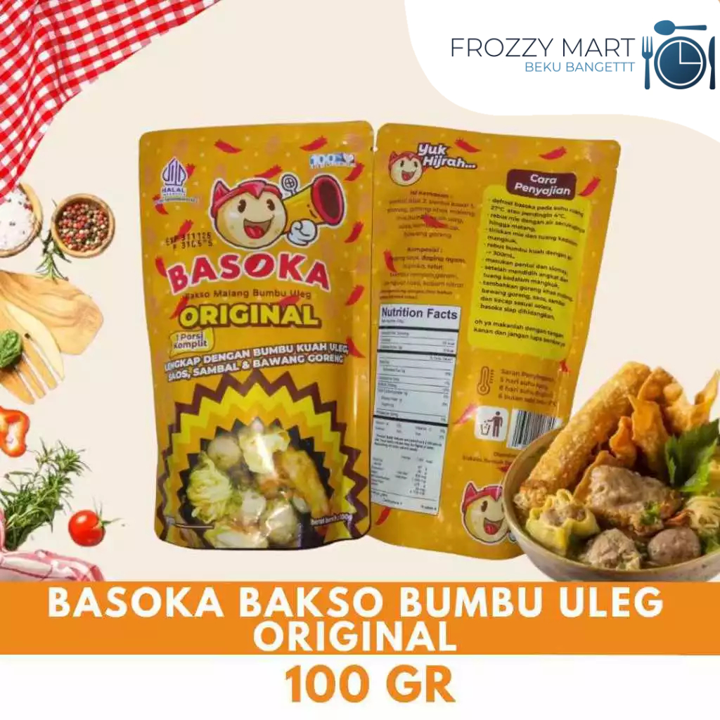 

BASOKA Bakso Bumbu Uleg Mozarella / Original 100gr – Frozen Food Bakso Isi & Pedas Gurih