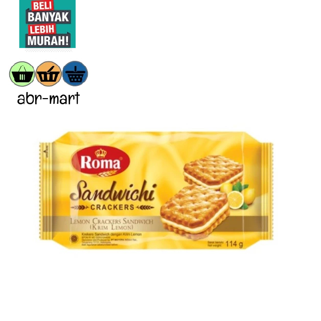 

ROMA SANDWICHI LEMON 114 GR ( BELI BANYAK LEBH MURAH )