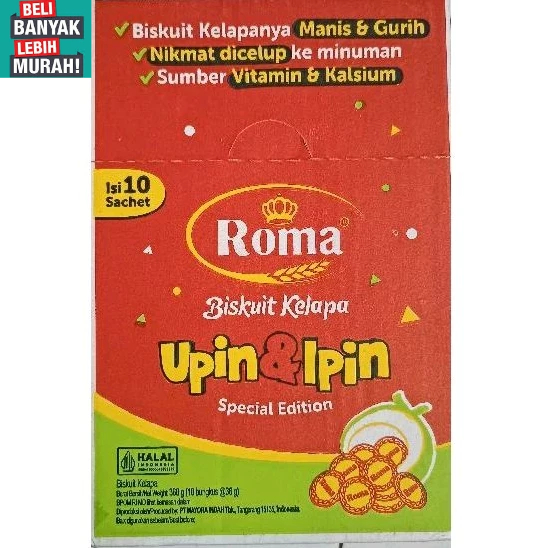 

ROMA KELAPA SACHET 1 BOX ISI 10 SACHET ( BELI BANYAK LEBH MURAH )